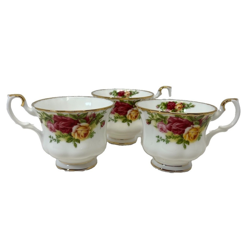 Beautiful Royal Albert Old Country Roses Teacups Set Of 3 Replacements